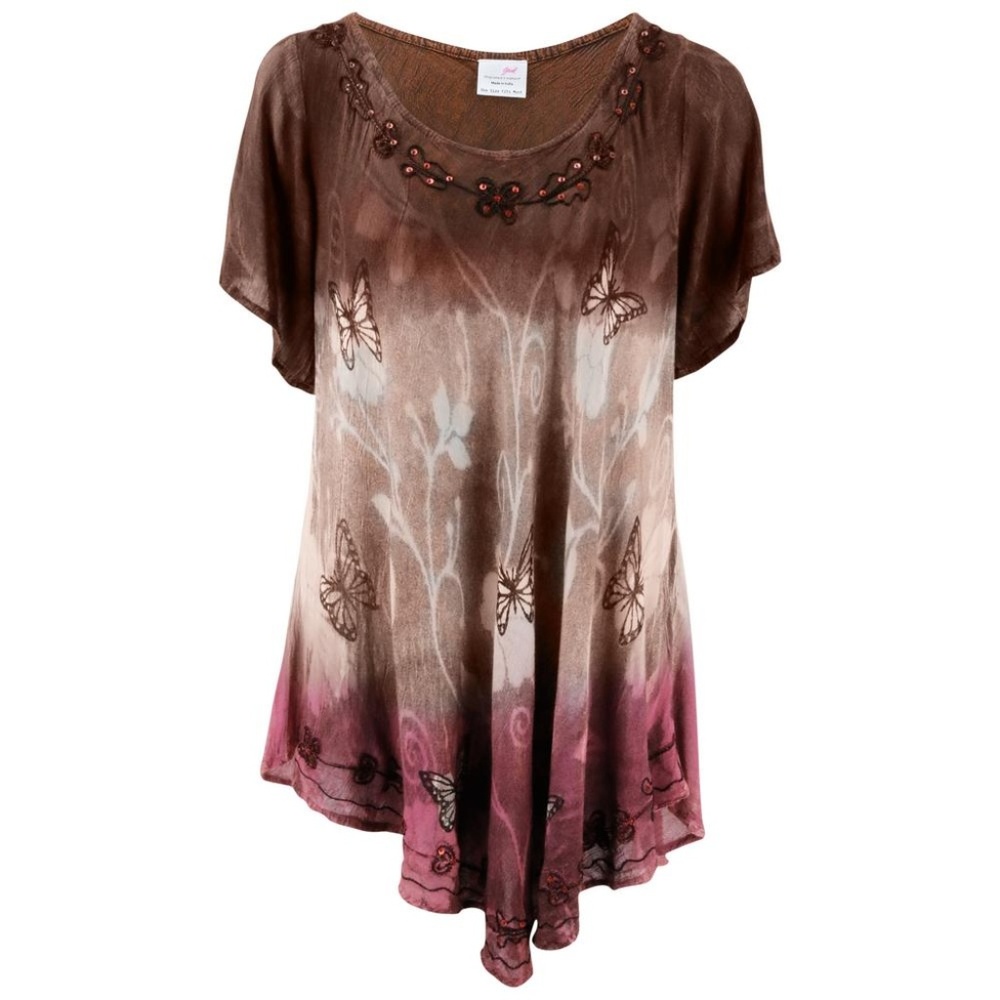 Butterflies at Play Tunic Blouse - One Size (S-XL)